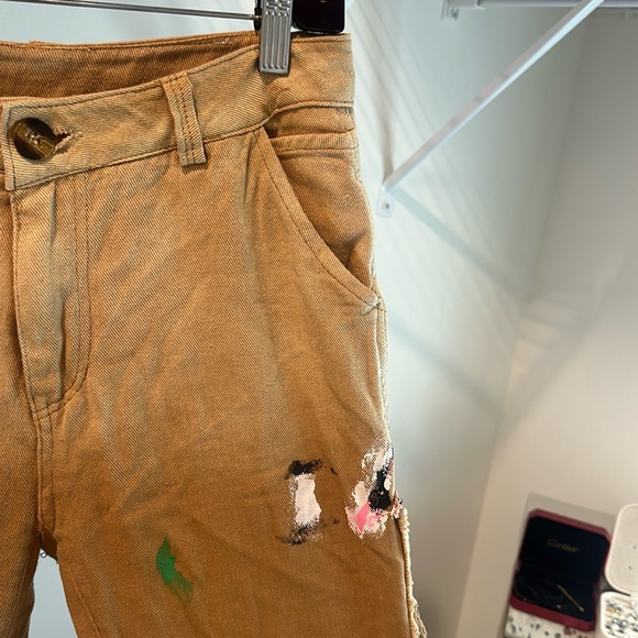 GALLERY DEPT Tan Distressed Jeans - Picture 4 of 6